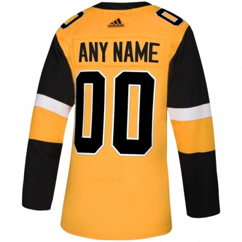 Men's Pittsburgh Penguins adidas Gold Alternate Authentic Custom Jersey-Pro Kit Vault | Brand New 26/27 Sports Jerseys